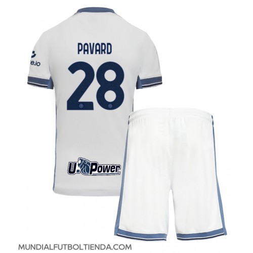 Camiseta Inter Milan Benjamin Pavard #28 Segunda Equipación Replica 2024-25 para niños mangas cortas (+ Pantalones cortos)